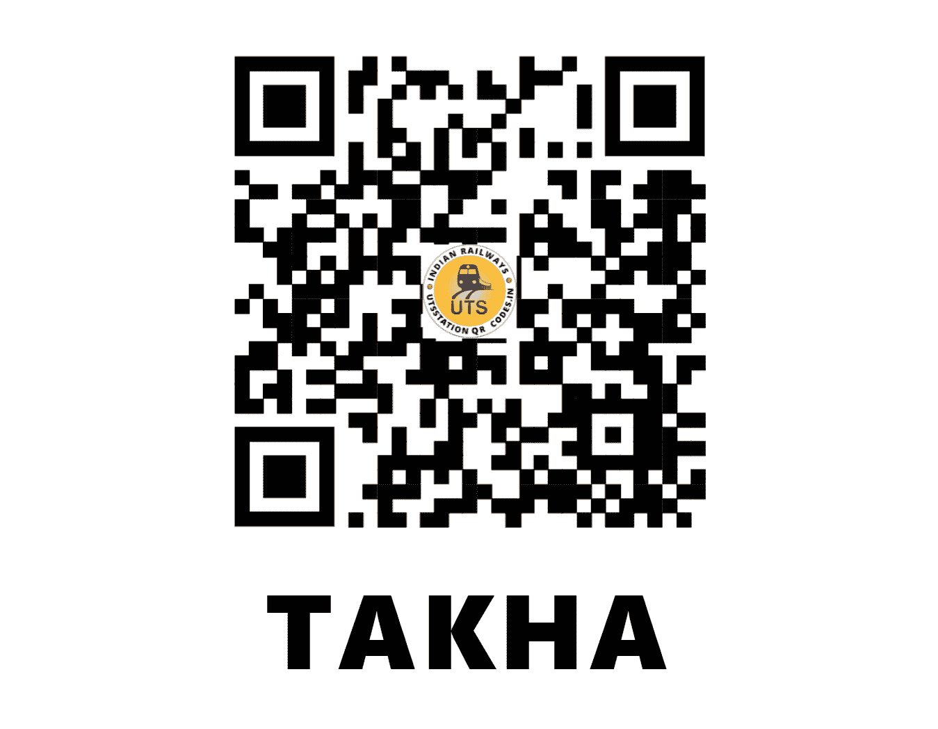 UTS QR Code for TAKHA - TKHA - NC (UTTAR PRADESH)